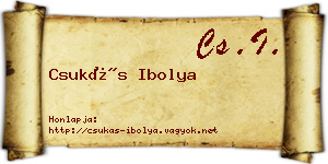 Csukás Ibolya névjegykártya