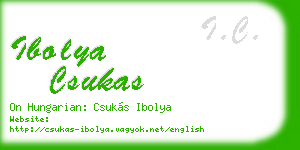 ibolya csukas business card