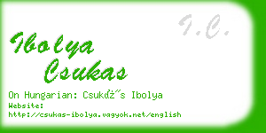 ibolya csukas business card